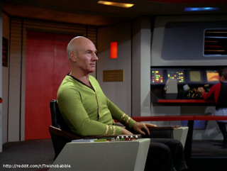 Illustration for article titled The Star Trek: TNG crew looks amazing in Original Series uniforms